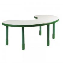 Angeles BaseLine Teacher / Kidney Table – Shamrock Green  with 18″ Legs & FREE SHIPPING